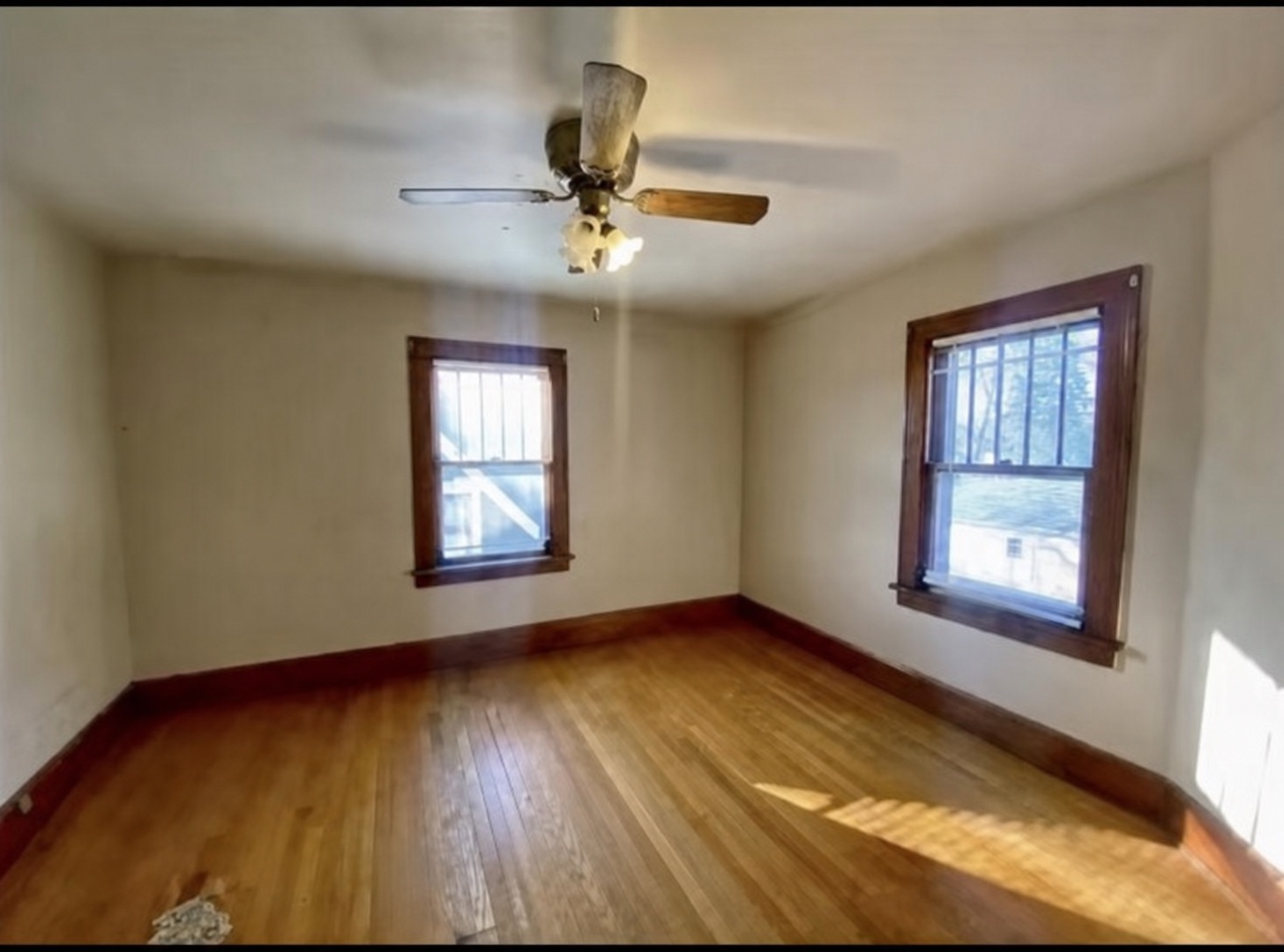 Bright finished bedroom in the duplex rental refresh