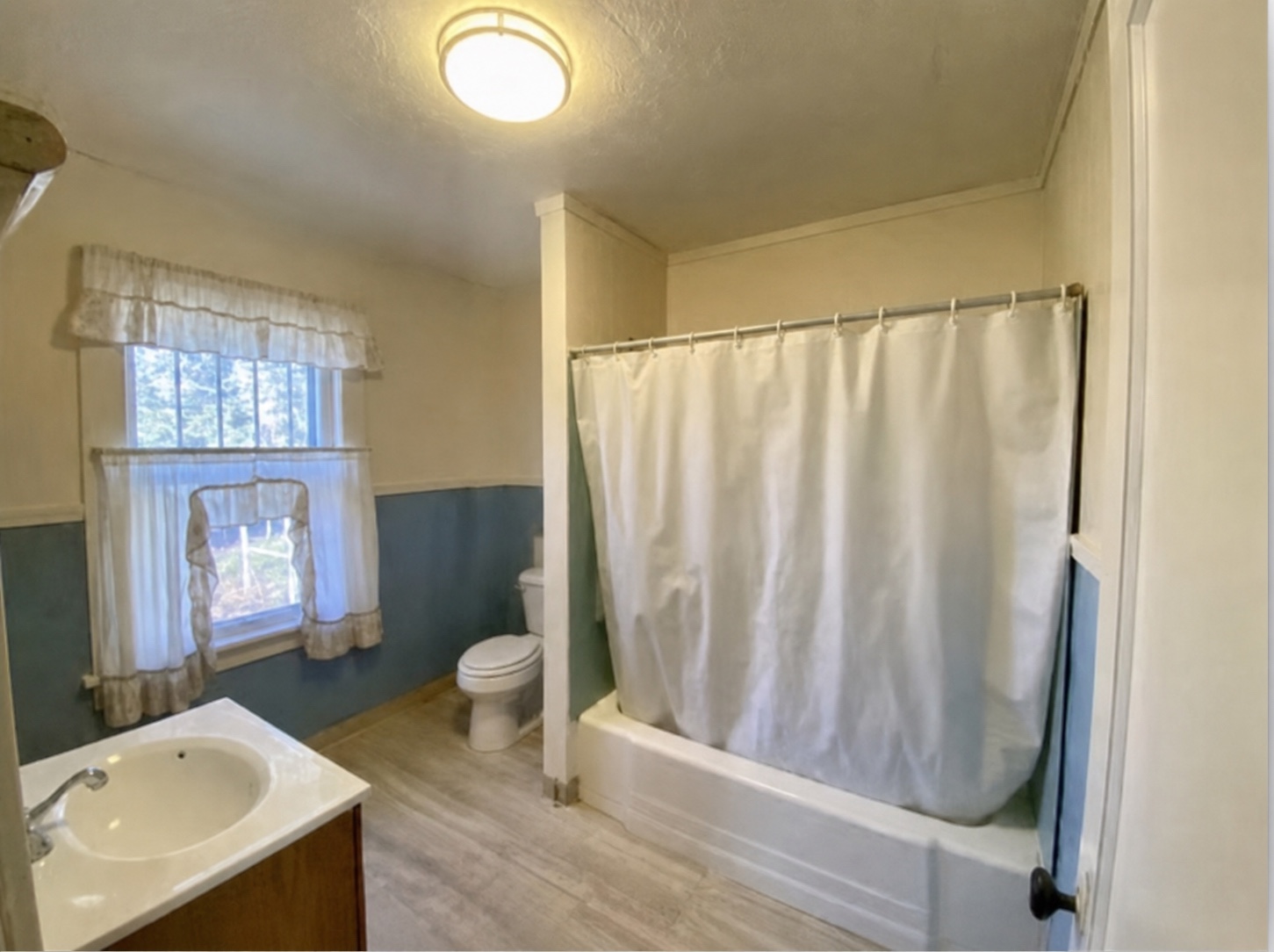 Finished bathroom in the duplex rental refresh